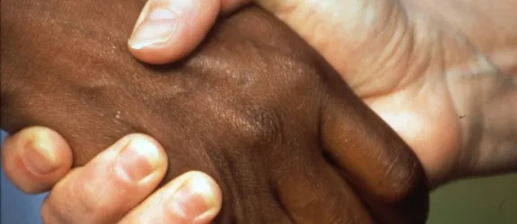 Shake hands - afrikanisch-deutsch