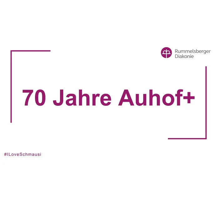 Schriftzug 70 Jahre Auhof