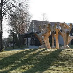 Eingangsbereich der Behindertenwerkstatt am Auhof