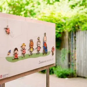 Schild der Kinderkrippe Luise Nürnberg