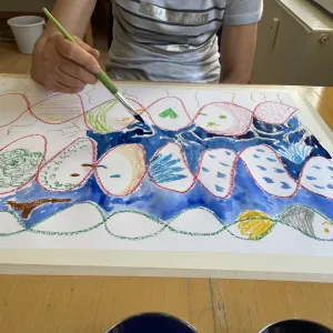 Gemälde in der Entstehung