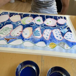 Ein Gemälde in der Entstehung