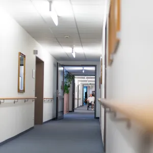 Blick in den Flur einer Station