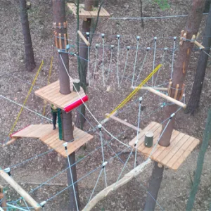 Blick in den Waldseilgarten