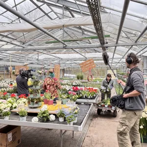 Dreharbeiten in der Gärtnerei