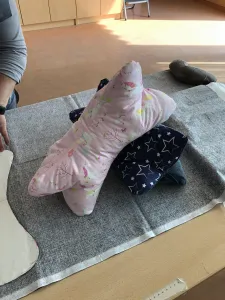 Zwei Kissen in Sternform