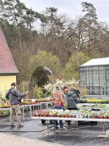 Dreharbeiten in der Gärtnerei