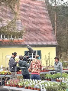Dreharbeiten in der Gärtnerei