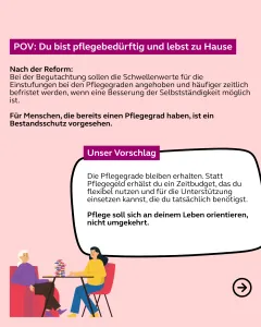 POV: Du bist pflegebedürftig und lebst zu Hause