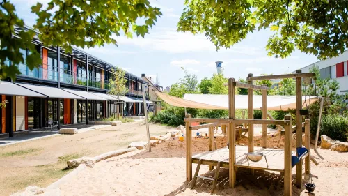 Außenansicht von Kita Kinderinsel Wandererstraße Nürnberg