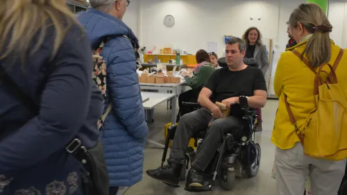 Führung durch die Wichernhaus Werkstätten am Tag der offenen Tür.