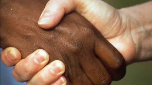 Shake hands - afrikanisch-deutsch